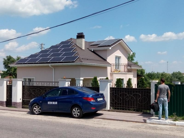 Солнечная установка 15 кВт с оформлением Зеленого Тарифа в Ракитном, Киевская область 