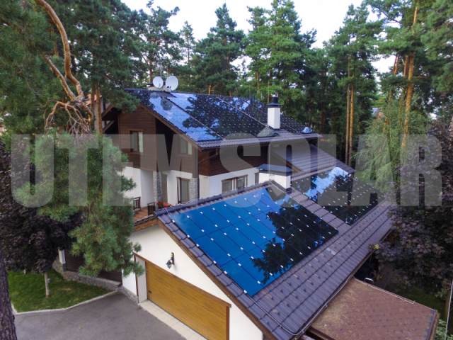 Сонячна електростанція потужністю 30 кВт під зелений тариф в м. Козин (тонкоплівкові панелі)