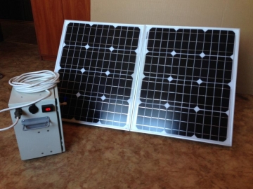 Готовая солнечная мини-электростанция мощностью 100 Вт/час.