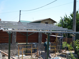 Конструкция для солнечного навеса