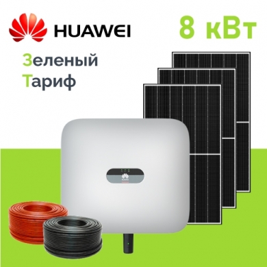 Сонячна електростанція 8кВт на похилу покрівлю (монтаж, Зелений тариф, документи)