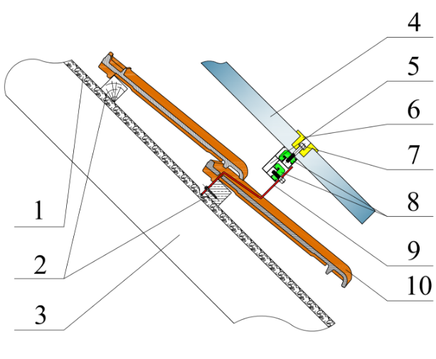 Крепление солнечного модуля к черепице