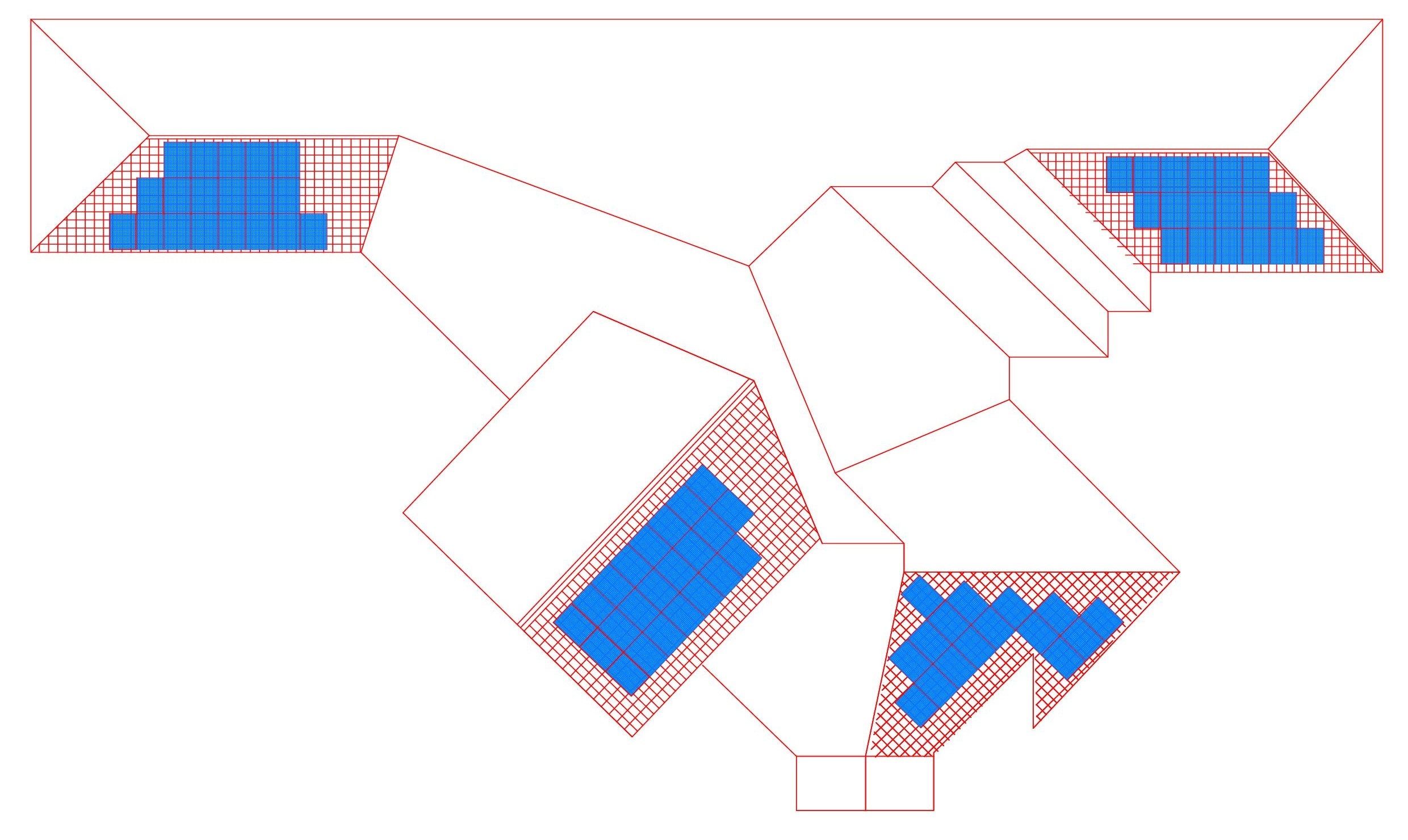Чертеж размещения солнечных батарей